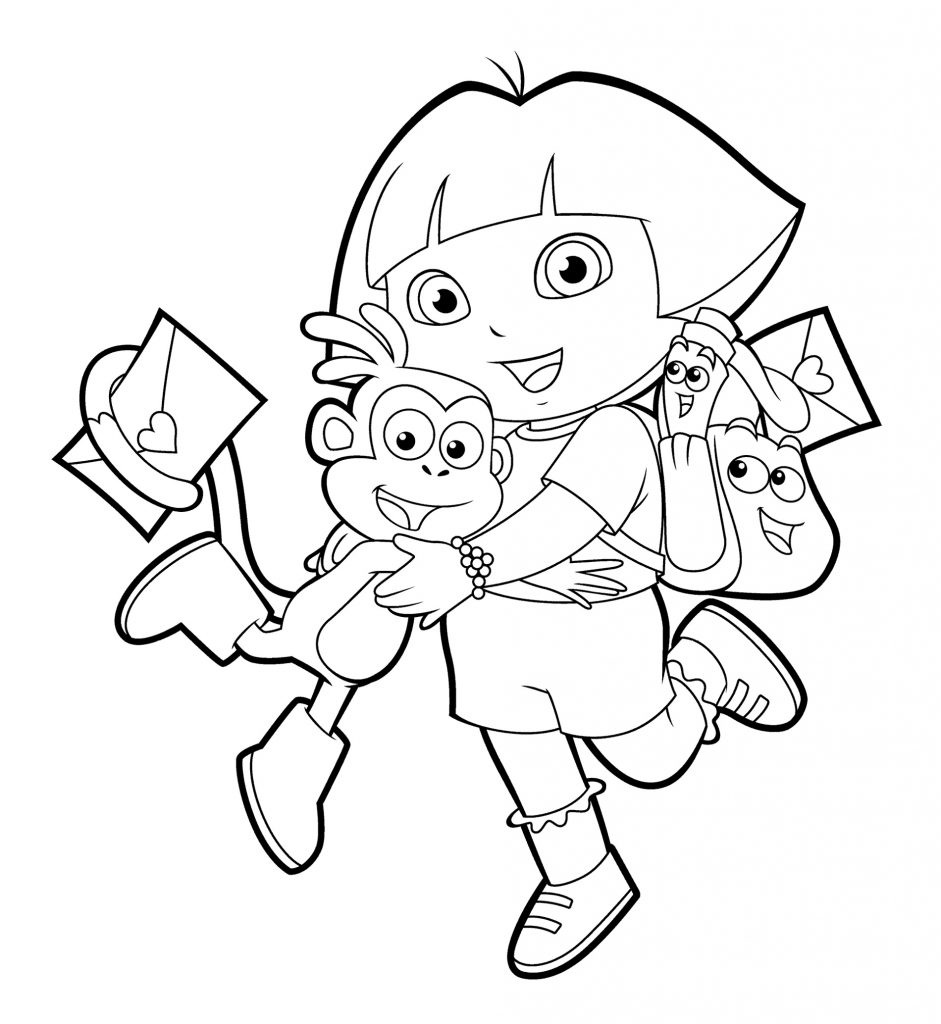 Online coloring book: Dory and Boots are spending Valentines Day together